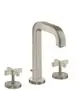AXOR-HG-AXOR-Citterio-3-Loch-Waschtischarmatur-170-mit-Auslauf-140-mm-Kreuzgriffen-Rosetten-und-Zugstangen-Ablaufgarnitur-Brushed-Nickel-39133820 gallery number 1